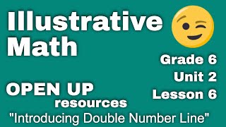 😉 6th Grade Unit 2 Lesson 6 quotIntroducing Double Number Line Diagramsquot IM Math [upl. by Ahsyia]