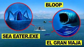 DRONE CATCHES CURSED SEA EATEREXE fighting GIANT EL GRAN MAJA AND GIANT BLOOP in REAL LIFE [upl. by Haididej458]