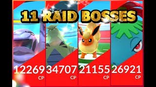 Pokémon GO 11 RAID BOSSES LEVEL 14 Tyranitar Muk Flareon Weezing amp more [upl. by Macomber]