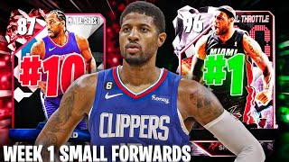 RANKING THE TOP 10 BEST SMALL FORWARDS IN WEEK 1 OF NBA 2K25 MyTEAM [upl. by Epoillac]