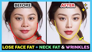 Lose Face Fat amp Neck Fat Exercise  Reduce Neck Wrinkles and Double Chin Get Slim Face Fast [upl. by Eux297]