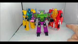 Chucks Reviews Transformers Cyberverse Ultra Class Energon Armor Clobber Bumblebee and Hot Rod [upl. by Norbel]