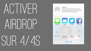 Activer AirDrop sur iphone 44s [upl. by Eenaej]