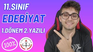 11Sınıf Edebiyat 1Dönem 2Yazılı Çözümü  \u00100 MEB Uyumlu  ymileyazilimvar [upl. by Annasor54]