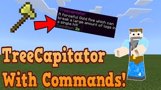 How to make TREECAPITATOR With Commands on Minecraft Bedrock Edition Updated [upl. by Gentille]