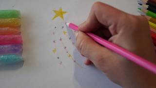 ⭐🌟⭐ Stern zeichnen  Sternschnuppe malen  how to draw a star  как нарисовать звезду [upl. by Higginbotham296]