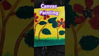 Canvas painting drawing painting scenery ytshorts trending short shortvideo shortsfeed art [upl. by Dreher]