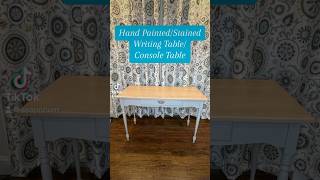 Hand Painted and Stained Writing TableConsole Table diy furnitureflip bleachedwood [upl. by Pontius295]