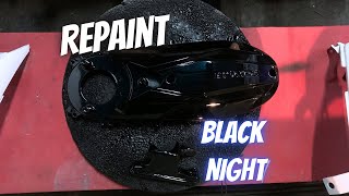 REPAINT COVER CVT amp COVER RADIATOR WARNA BLACK NIGHT  Project Vario Episode 7 [upl. by Htaek979]