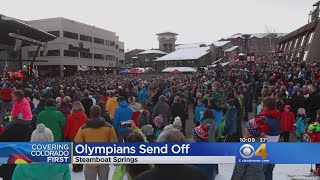 Town Rallies Behind Winter Olympians From Colorado At Send Off [upl. by Jonas]