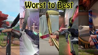 Every Butterfly Knife on VALORANT Ranked Worst to Best [upl. by Eelreveb739]