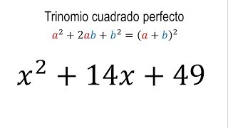 Factorización de un trinomio cuadrado perfecto  Ejemplo 1 [upl. by Byron]