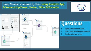 Alteryx Analytic App  Swap NumbersAlteryx Hands On Interview Questions  Part 12 [upl. by Eskill717]