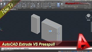 AutoCAD Presspull VS Extrude Command [upl. by Ttenyl425]