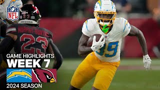 Los Angeles Chargers vs Arizona Cardinals Game Highlights  NFL 2024 Season Week 7 [upl. by Odraude]