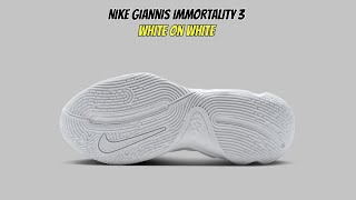 NIKE GIANNIS IMMORTALITY 3 White on White [upl. by Olegnaid937]