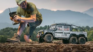 Rc Crawler Traxxas Trx6 Defender 6x6 Hard body  Rc Cars Off Road [upl. by Yenalem]