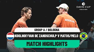 KoolhofVan de Zandschulp v MatosMelo Highlights  Davis Cup 2024 Finals Group Stage [upl. by Simsar835]