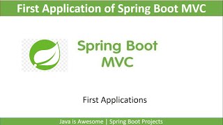 First Application of Spring Boot MVC [upl. by Hammer]