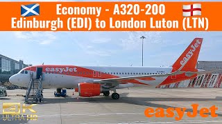 easyJet  A320200  Economy Class  Edinburgh EDI to London Luton LTN  Trip Report [upl. by Aym]