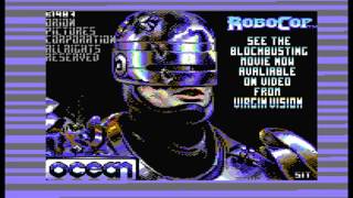 ROBOCOP COMMODORE 64 C64 LOADING SCREEN AND MUSIC OCEAN SOFTWARE MADCOMMODORE [upl. by Haela158]