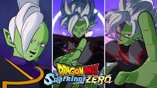 Zamasu ALL FORMS Showcase  Dragon Ball Sparking Zero Exclusive Gameplay [upl. by Leirbaj]