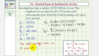 Ex Arithmetic Series Application  Salary [upl. by Gatias669]