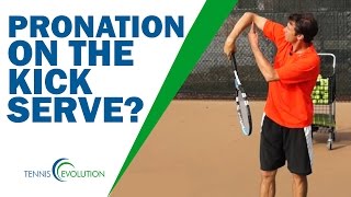 TENNIS SERVE  Should You Pronate On Your Tennis Kick Serve [upl. by Aynor]