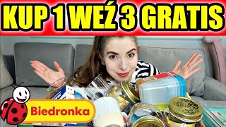 NAJLEPSZA PROMOCJA BIEDRONKA Kup 1 weź 3 gratis HAUL ZAKUPOWY [upl. by Llahsram75]