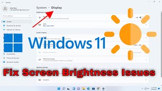 Windows 11 Brightness Problem  How To Fix [upl. by Zoe]