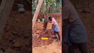 Manual Augur Underreamed pile foundation  malayalam constructiontips [upl. by Dinny]