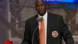 Michael Jordan Enters Basketball Hall of Fame [upl. by Ecnadnac]