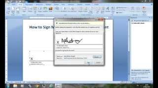 How to Attach Digital Signature in MS Word 2007 Document [upl. by Innattirb]