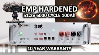 EndurEnergy ESP5100 EMP Hardened 5120wh 48v LiFePO4 Server Rack Battery [upl. by Anaihs]