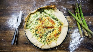 Einfache Spargel Käse Quiche  Rezept und Anleitung  Natürlich Lecker [upl. by Yretsym411]