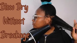 How I blow dry my 4C Natural Hair without damage  4C Natural Hair  Emmas Hair Journey [upl. by Sokairyk]