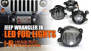 The Brightest Jeep Wrangler Fogs  Myotek OEM vs JW Speaker Vision X Morimoto LED Fog Lights [upl. by Phillada]