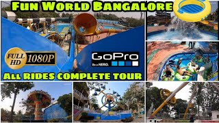 FUN WORLD BANGALORE  ALL RIDES COMPLETE TOUR [upl. by Koorb]