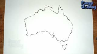 How to Draw Map of Australia [upl. by Gerianne660]