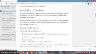 Kalecki theory of distribution [upl. by Aiciram376]