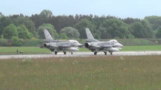 4 F16 starten mit Nachbrenner Wittmund [upl. by Orten]