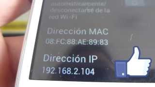 Como saber la dirección IP de tu Android samsung Galaxy Young S6310 español Full HD [upl. by Lleunamme]