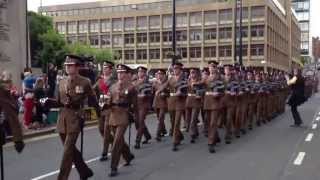 The Scots Guards Homecoming Parade In Glasgow 1062013 [upl. by Ecinwahs]