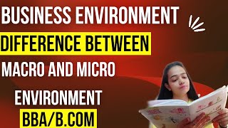 Business EnvironmentMacro Vs Micro EnviornmentBbaBCombbabcom [upl. by Pleasant607]