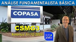 CSMG3  CIA SANEAM MINAS GERAIS SA  COPASA ANÃLISE FUNDAMENTALISTA BÃSICA PROF SILAS DEGRAF [upl. by Acirahs]