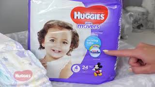 Huggies Little Movers Diapers Economy Plus Size 4 160 Count packaging may vary Reviews [upl. by Suirauqram771]