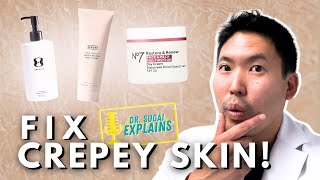 Skincare Secrets to Manage Crepey Skin from a Dermatologist [upl. by Hayotal]