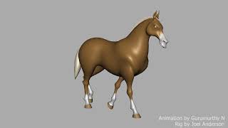 horse walk cycle Animation Test [upl. by Chapnick800]