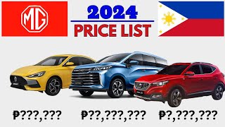 MG CARS PRICE LIST PHILIPPINES 2024 [upl. by Mintz]