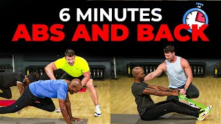 6 Abs and Back  Resistance Bands Workout  Fun Fitness Bros [upl. by Sollie]